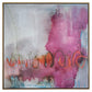 37 x 37 Handcrafted Wall Art, Abstract Jordin Roses on Framed Canvas, Pink By Casagear Home