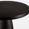 20 Inch Round Accent Table, Tapered Round Pedestal, Dark Bronze Aluminum By Casagear Home