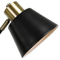 23 Inch Desk Lamp, Adjustable Arm, USB Port, Antique Brass and Black Metal  By Casagear Home