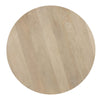Hazel 18 Inch Round Side Table with 3 Pillar Legs | Handcrafted Mango Wood | Organic Natural Brown