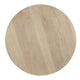 Hazel 18 Inch Round Side Table with 3 Pillar Legs | Handcrafted Mango Wood | Organic Natural Brown