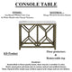 Agas 41 Inch Sofa Console Table, White Genuine Marble Top, Sandblasted Washed Ash Gray Mango Wood Geometric Frame