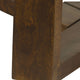 Fina 38 Inch Round Coffee Table, White Genuine Marble Top, Natural Brown Mango Wood 3 Leg Sled Base