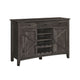 Syna 45 Inch Buffet Cabinet with 3 Storage Drawers Wine Rack Gray By Casagear Home BM315775