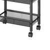 39 Inch Rolling Kitchen Trolly Cart 4 Grid Shelves Caster Wheels Black By Casagear Home BM315784