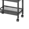 39 Inch Rolling Kitchen Trolly Cart 4 Grid Shelves Caster Wheels Black By Casagear Home BM315784