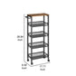 39 Inch Rolling Kitchen Trolly Cart 4 Grid Shelves Caster Wheels Black By Casagear Home BM315784