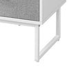 Jem 22 Inch Nightstand with 2 Removable Fabric Front Drawers, White Steel By Casagear Home