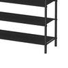 Byn 47 Inch Modern Shoe Rack, 4 Tier Adjustable Shelves, Black Steel, Brown By Casagear Home