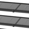 37 Inch Modern 5 Tier Shoe Stand, Adjustable Grill Shelves, Black Metal By Casagear Home