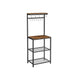 60 Inch Kitchen Storage Rack 3 Tier Shelves Hanging Hooks Black Iron By Casagear Home BM315824