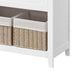 31 Inch Storage Cabinet with 2 Drawers and Baskets Divider White Wood By Casagear Home BM315826