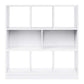 39 Inch Modern Bookcase with 8 Open Shelves for Cube Storage, White Wood By Casagear Home