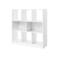 39 Inch Modern Bookcase with 8 Open Shelves for Cube Storage, White Wood By Casagear Home