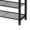 39 Inch Modern Shoe Rack Stand, 5 Tier Open Style Shelves, Black Metal By Casagear Home
