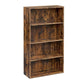 42 Inch Modern Bookcase with 4 Open Shelves, Rustic Style Brown Wood By Casagear Home