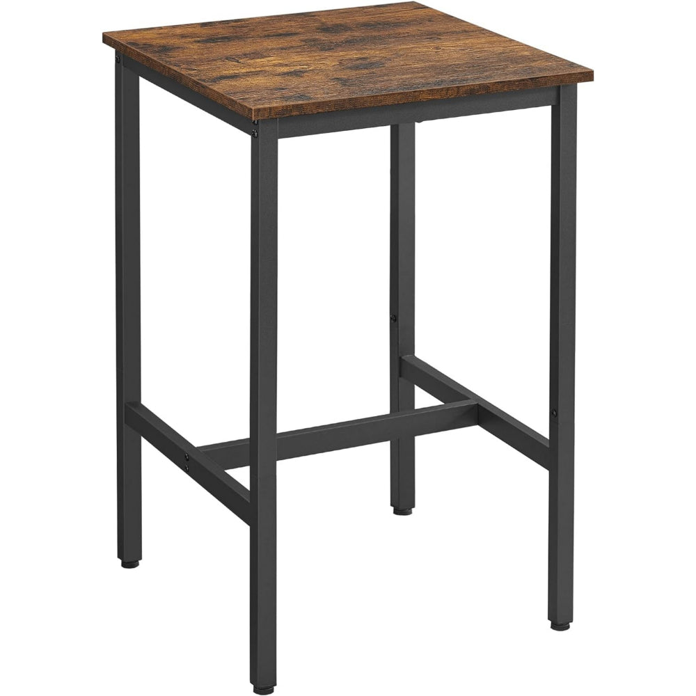 Sumi 35 Inch Counter Height Side Table, White Wood Top, Black Steel Legs By Casagear Home