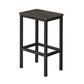 Sumi 26 Inch Counter Height Stool Set of 2 Black Square Seat Black Iron By Casagear Home BM315839