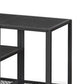 Sen 59 Inch TV Media Entertainment Console Open Center Shelf Black Wood By Casagear Home BM315846