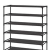 Gaco 63 Inch Shoe Rack 10 Shelves Stackable Metal Frame Black Finish By Casagear Home BM315876