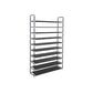 Gaco 69 Inch Shoe Rack, 10 Shelves, Stackable Metal Frame, Black Finish By Casagear Home