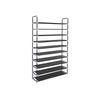 Gaco 69 Inch Shoe Rack, 10 Shelves, Stackable Metal Frame, Black Finish By Casagear Home