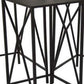 Hyan Modern Plant Stand Side Table Set of 3, Crossed Black Metal Frame By Casagear Home