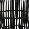 Gyna 30 Inch Modern Tabletop Lantern Woven Cylindrical Decoration Black By Casagear Home BM315903