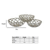 Lyna 17 Inch Modern Decorative Basket Set of 3 Open Weave Chrome Metal By Casagear Home BM315908