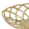 Lyna 18 Inch Modern Decorative Metal Basket Set of 3, Gold Color By Casagear Home