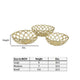Lyna 18 Inch Modern Decorative Metal Basket Set of 3, Gold Color By Casagear Home