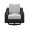Ashley Tira 38" Outdoor Swivel Lounge Chair, Cushioned, Black, Gray