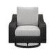 Ashley Tira 38" Outdoor Swivel Lounge Chair, Cushioned, Black, Gray