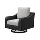 Ashley Tira 38’’ Outdoor Swivel Lounge Chair Cushioned Black Gray BM315915