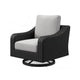 Ashley Tira 38" Outdoor Swivel Lounge Chair, Cushioned, Black, Gray