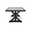 Tira 84 Inch Outdoor Dining Table Tile Top Black Light Gray Finish By Casagear Home BM315920