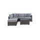 Ashley 4 Piece Outdoor Sectional Sofa, Chaise, Table, Pillows, Gray
