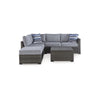 Ashley 4 Piece Outdoor Sectional Sofa Chaise Table Pillows Gray BM315923