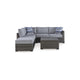Ashley 4 Piece Outdoor Sectional Sofa Chaise Table Pillows Gray BM315923