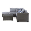 4 Piece Outdoor Sectional Sofa Chaise Storage Table Throw Pillows Gray By Casagear Home BM315923