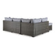 Ashley 4 Piece Outdoor Sectional Sofa Chaise Table Pillows Gray BM315923