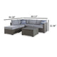 Ashley 4 Piece Outdoor Sectional Sofa Chaise Table Pillows Gray BM315923