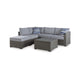 Ashley 4 Piece Outdoor Sectional Sofa, Chaise, Table, Pillows, Gray