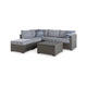 Ashley 4 Piece Outdoor Sectional Sofa, Chaise, Table, Pillows, Gray