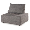 Ashley Lily 38" Outdoor Lounge Chair, Cushioned Tufted Seat, Brown