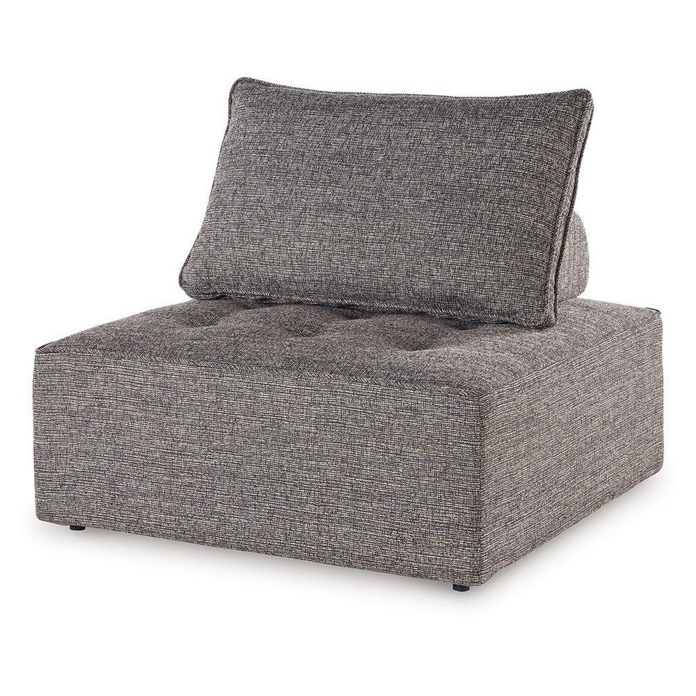 Ashley Lily 38" Outdoor Lounge Chair, Cushioned Tufted Seat, Brown