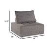 Ashley Lily 38" Outdoor Lounge Chair, Cushioned Tufted Seat, Brown