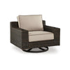 Ashley Waga 43’’ Outdoor Swivel Lounge Chair Cupholder Brown BM315928