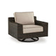 Ashley Waga 43’’ Outdoor Swivel Lounge Chair Cupholder Brown BM315928