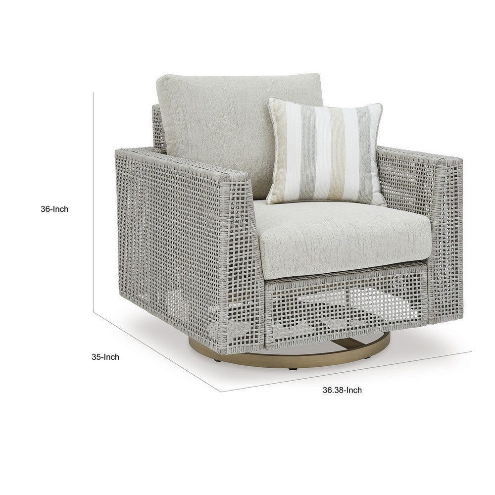 Chair 36 Buy Ashley Yami Swivel Chair 36 Inch Outdoor Gray Pillow | BBB ...